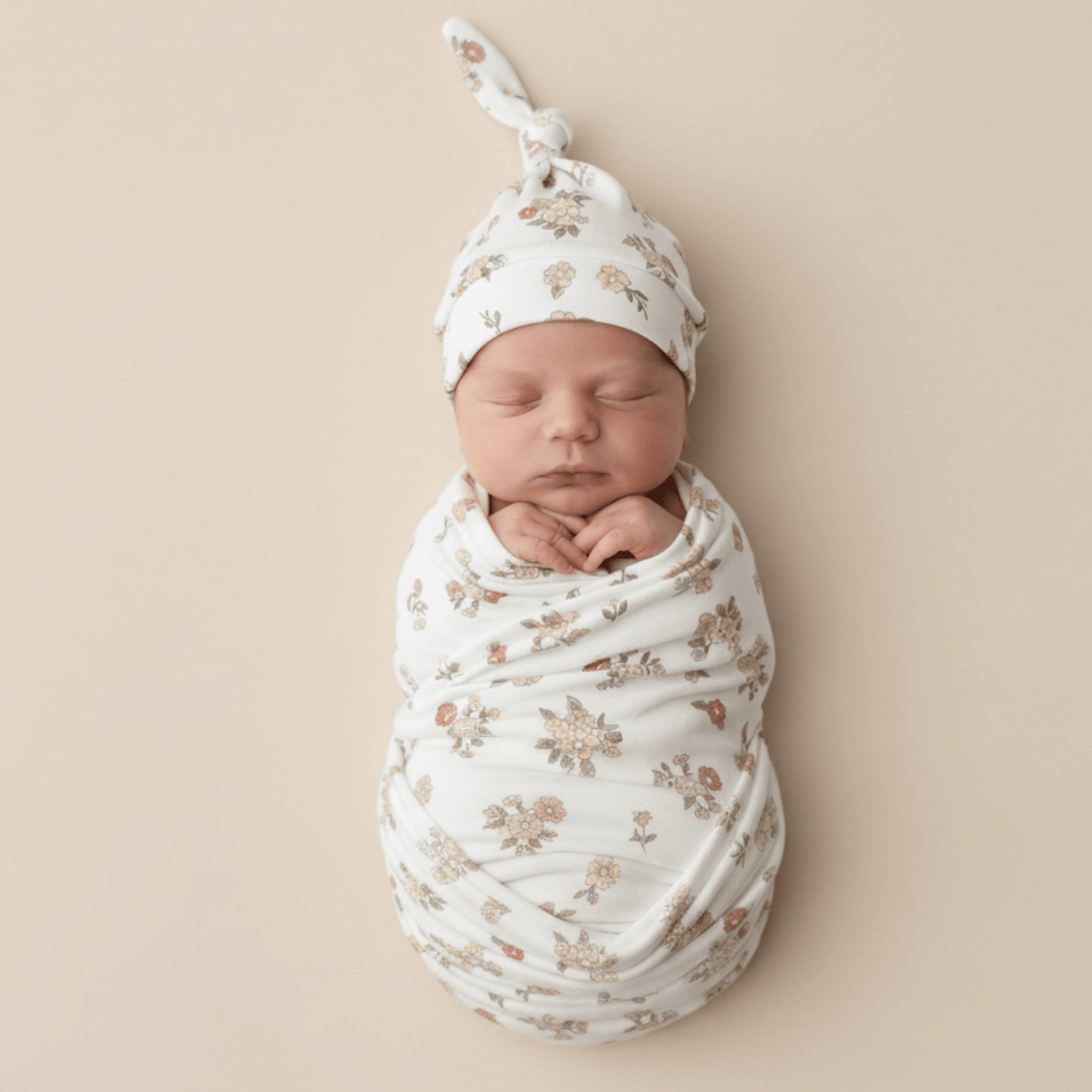 Makemake Organics Organic Swaddle Blanket & Hat Set - Meadow