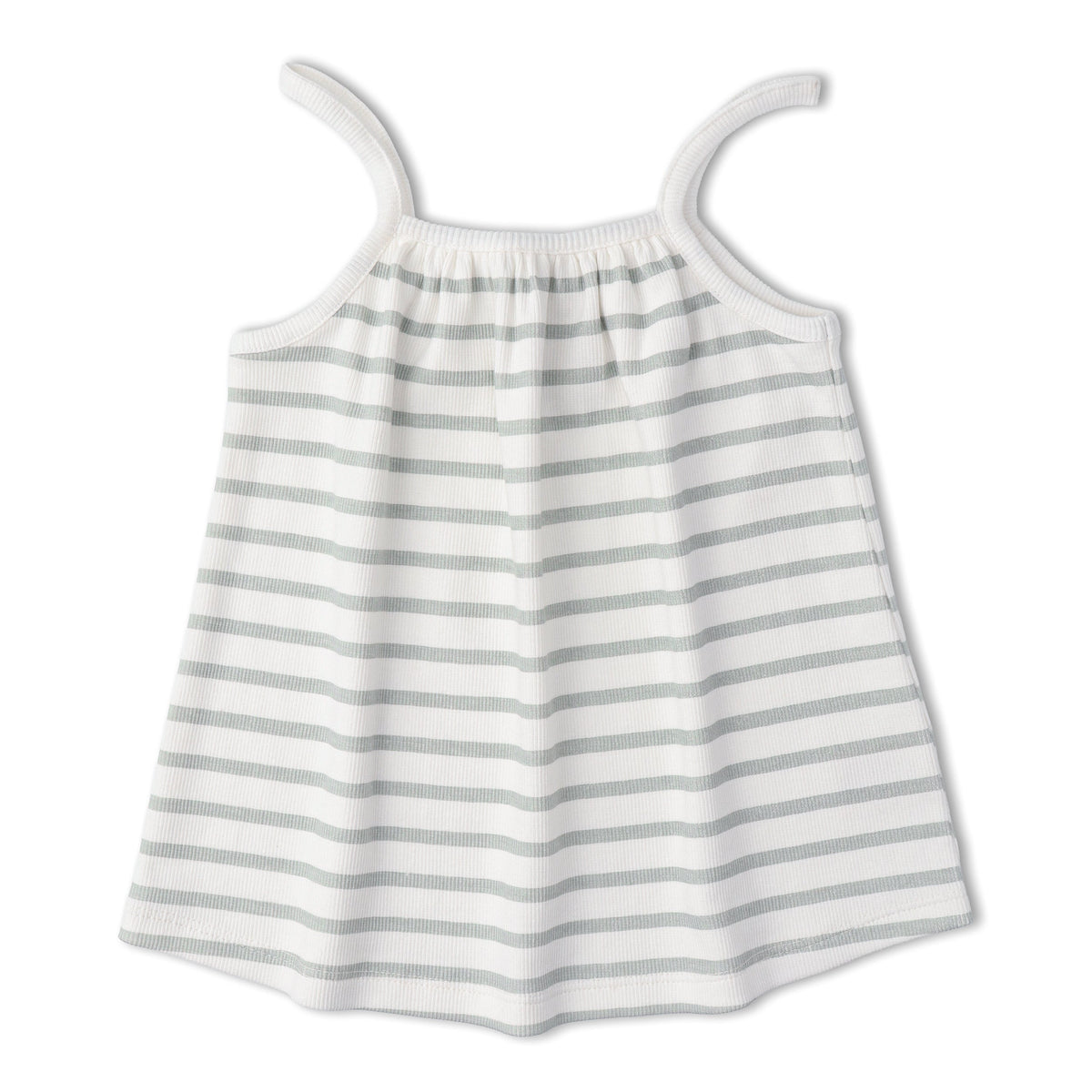 Makemake Organics Organic Tank Top & Shorts Set - Fog Stripes