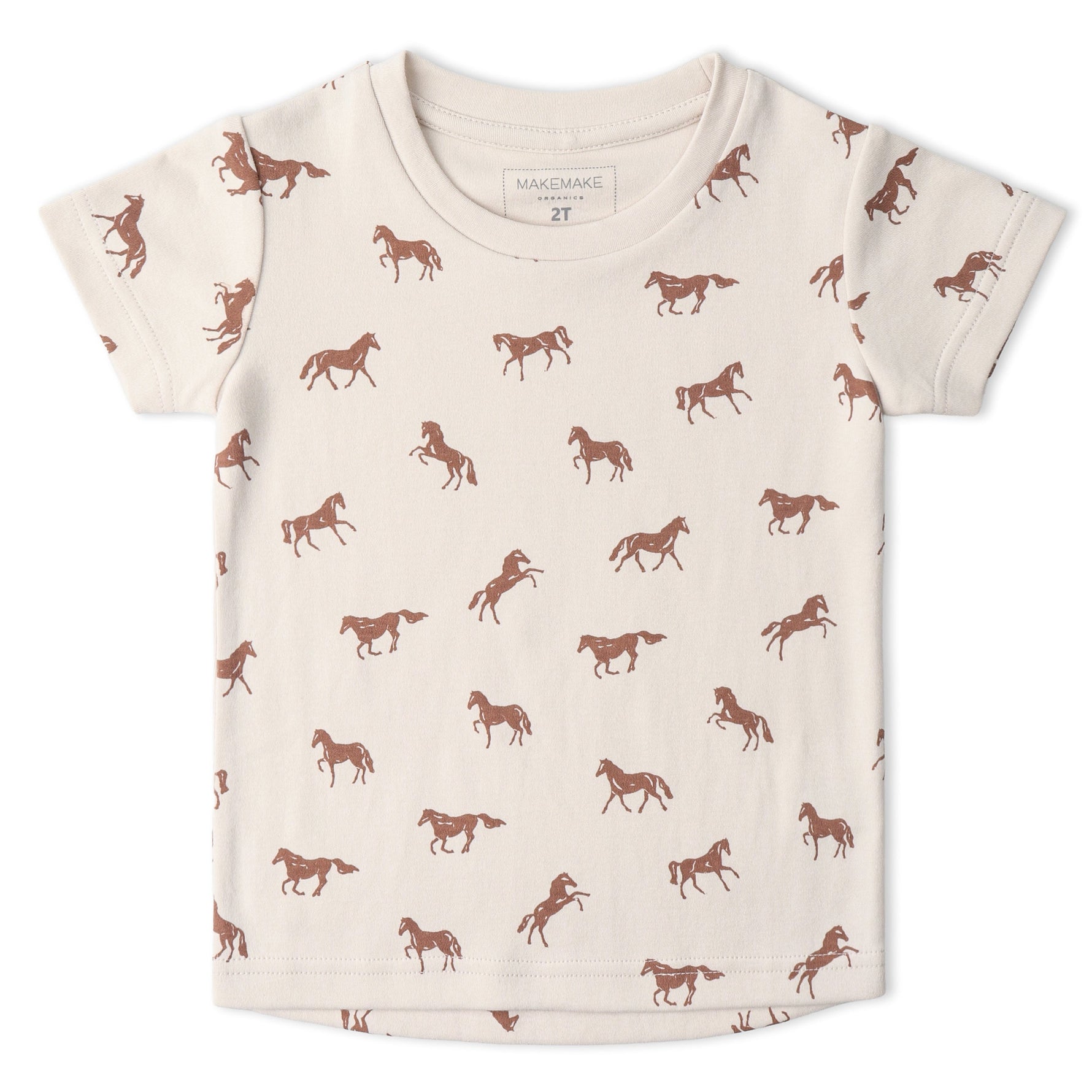 Makemake Organics Organic Tee & Shorts Set - Horses