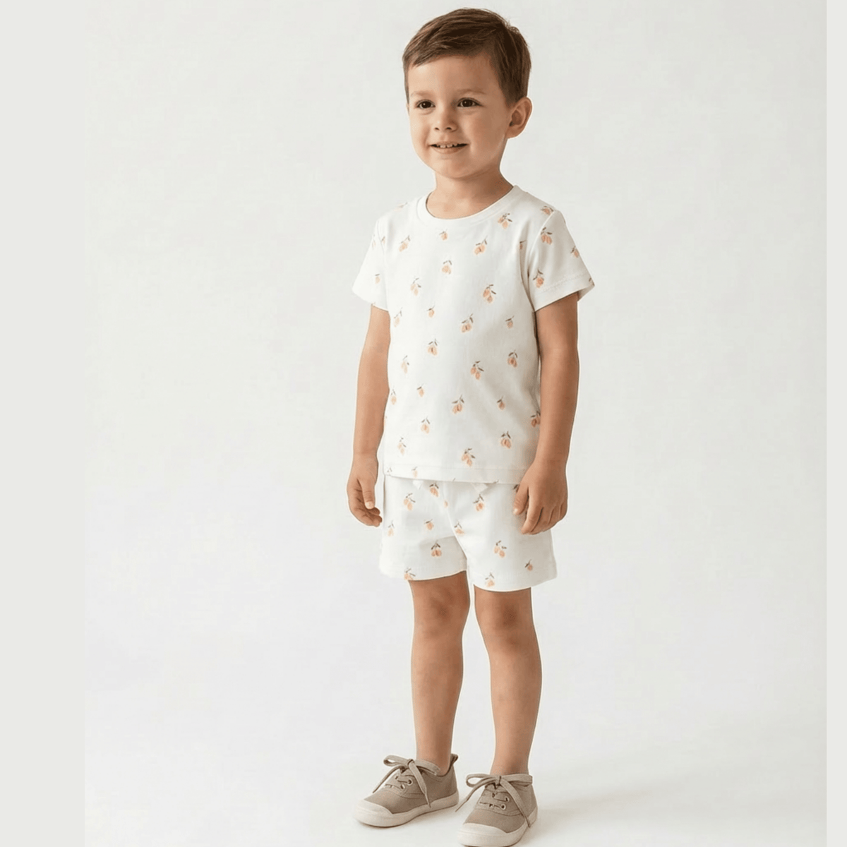 Makemake Organics Organic Tee & Shorts Set - Lemons
