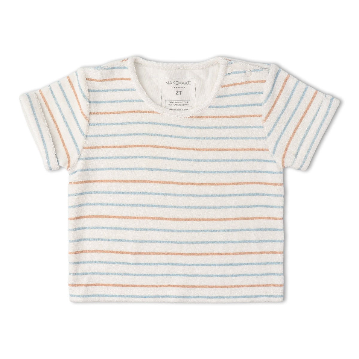 Makemake Organics Organic Terry Tee & Shorts Set - Cabana Stripes