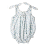 Makemake Organics Organic Tie Shoulder Bubble Romper - Ivy Floral