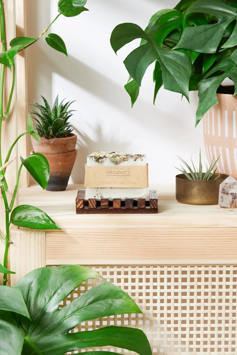 Butter Me Up Organics Organic Vegan Flower Garden Soap with Nourishing Ingredients for Self - Care - 