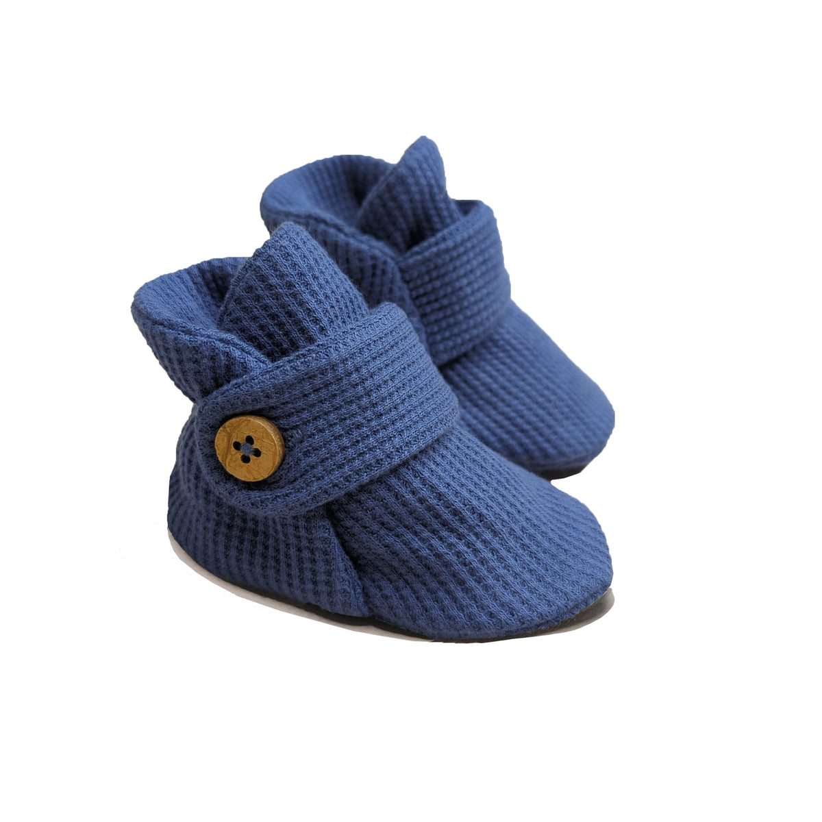 LUCY LUE ORGANICS organic waffle baby booties | stay - on newborn shoes