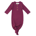 LUCY LUE ORGANICS Organic Waffle Knotted Gown | Berry - Everetts Place Boutique - 