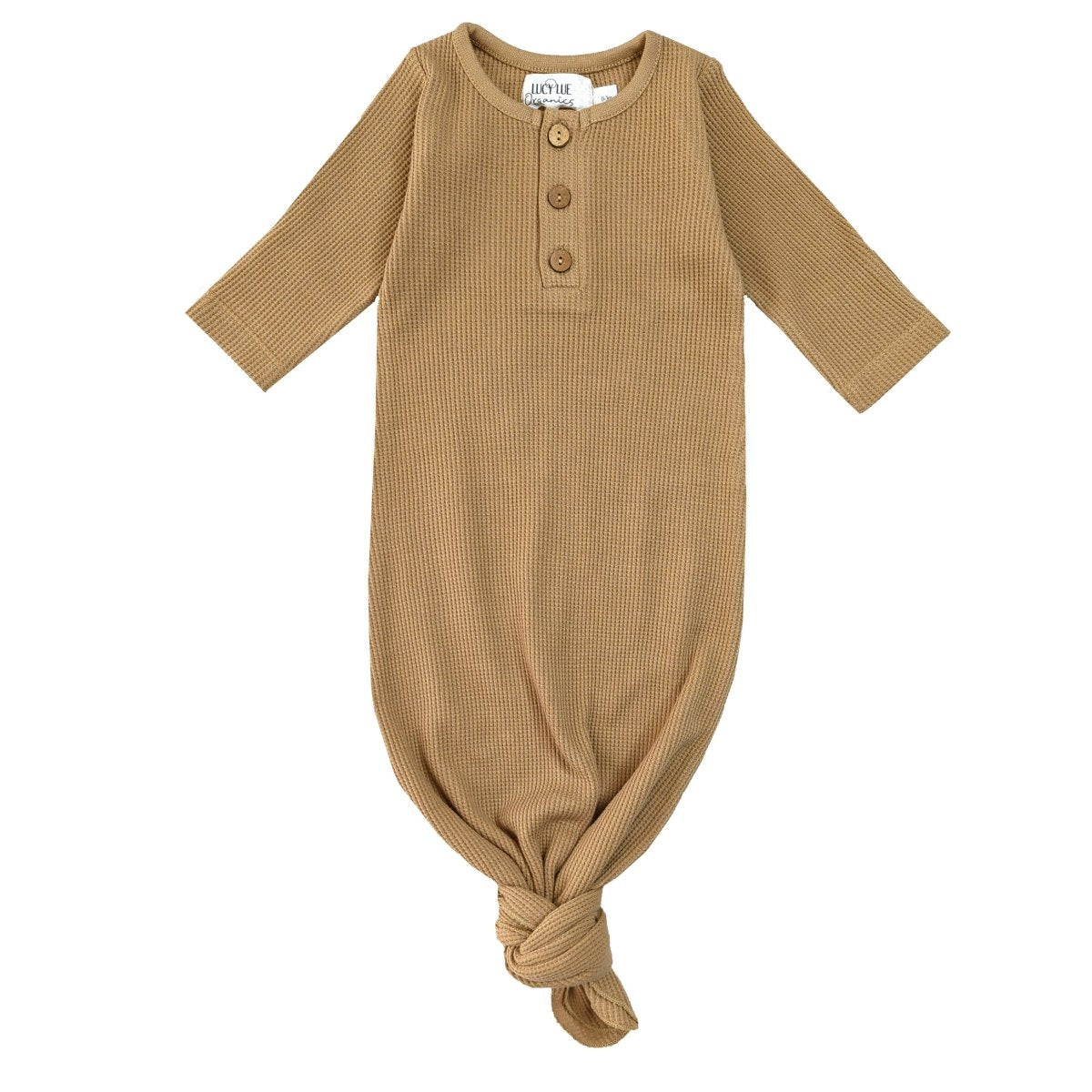 LUCY LUE ORGANICS Organic Waffle Knotted Gown | Caramel - Everetts Place Boutique - 