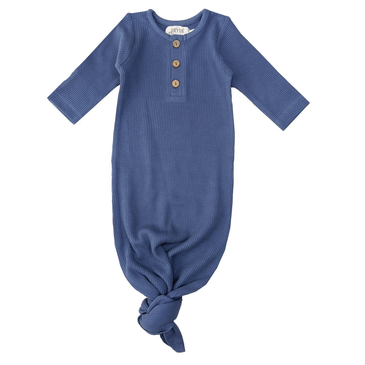 LUCY LUE ORGANICS Organic Waffle Knotted Gown | Slate - Everetts Place Boutique - 