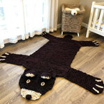 Finn + Emma Organic Wool Play Mat + Nursery Rug | Brown Bear - 