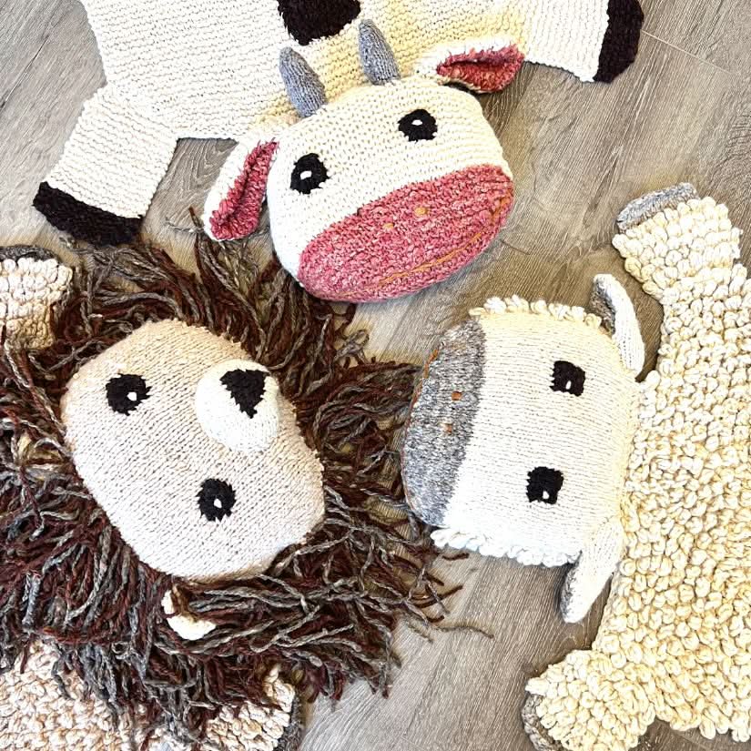 Finn + Emma Organic Wool Play Mat + Nursery Rug | Cow - 