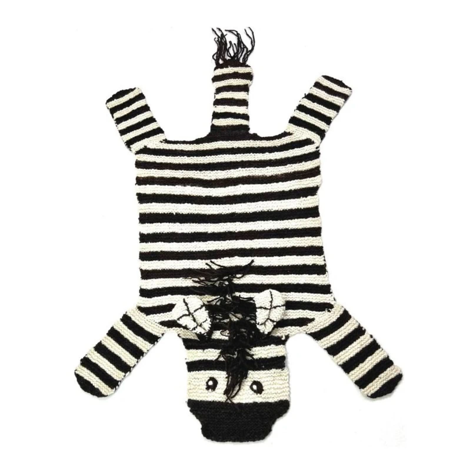 Finn + Emma Organic Wool Play Mat + Nursery Rug | Zebra - 