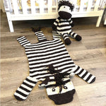 Finn + Emma Organic Wool Play Mat + Nursery Rug | Zebra - 