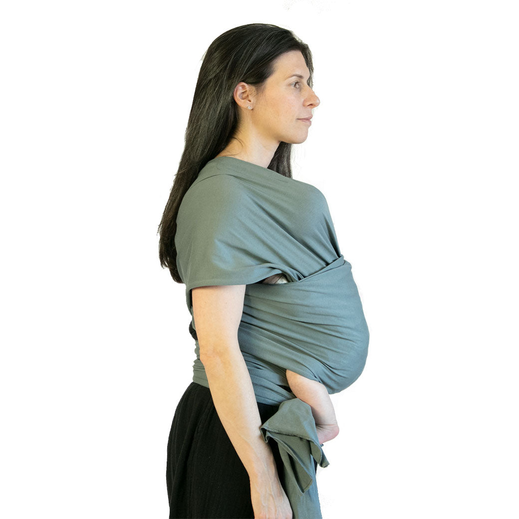 Modern Nursery soft organic cotton baby wrap for gentle babywearing.