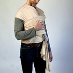 Modern Nursery organic cotton baby wrap, soft and stretchy.