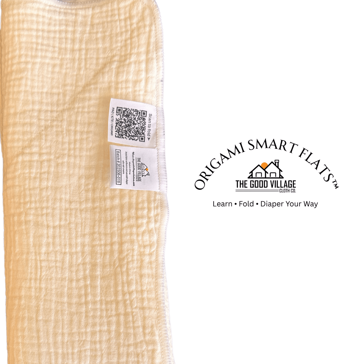 The Good Village Cloth Co. Origami Smart Flat – Driftwood - 