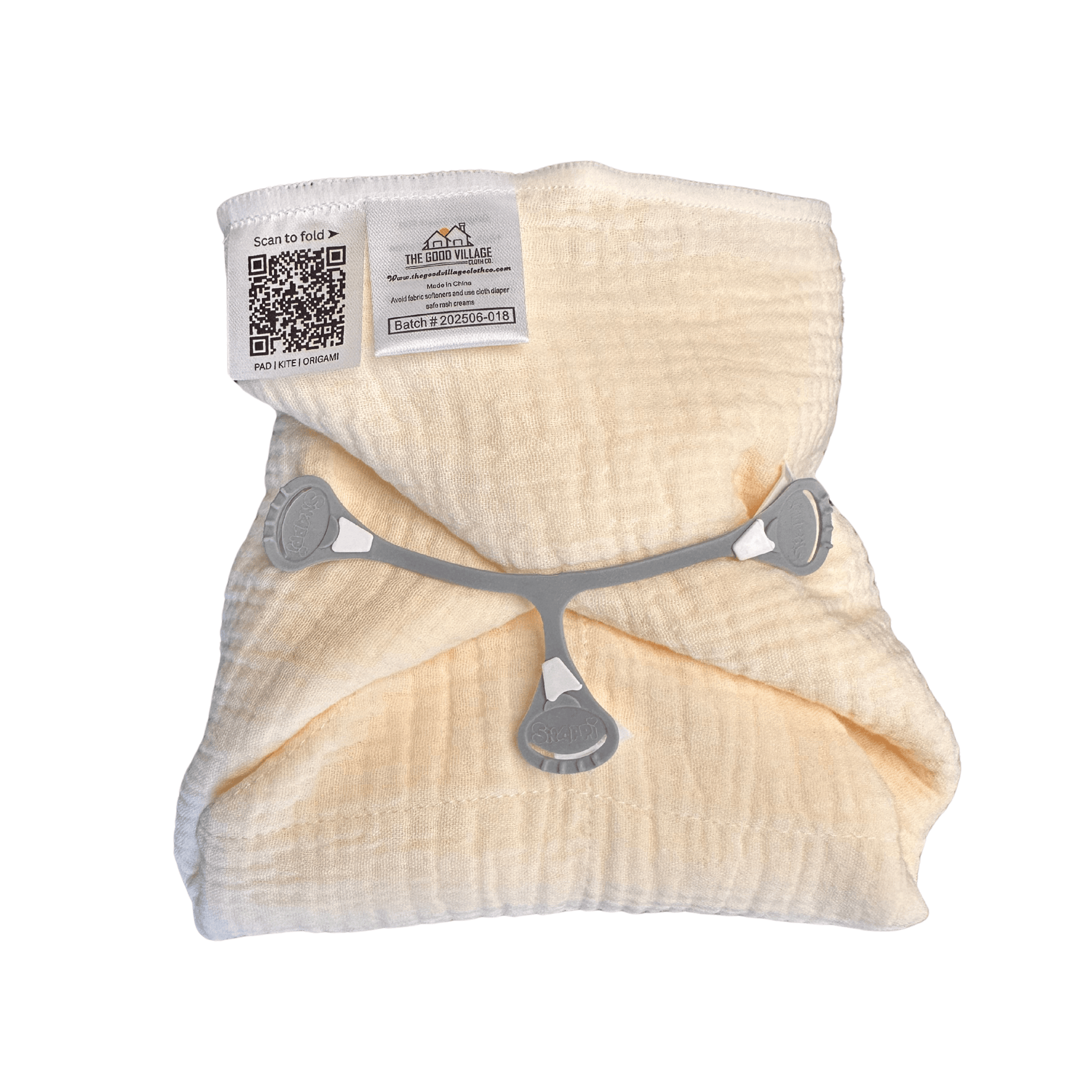 The Good Village Cloth Co. Origami Smart Flat – Driftwood - 