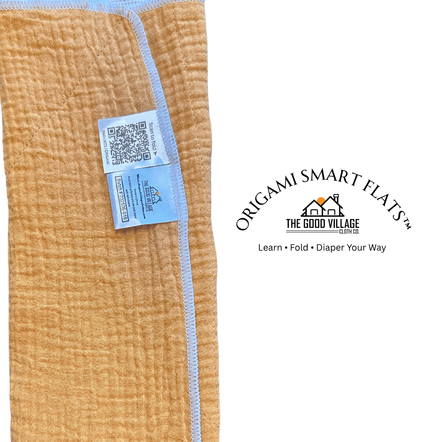 The Good Village Cloth Co. Origami Smart Flat – Spiced Cider - 
