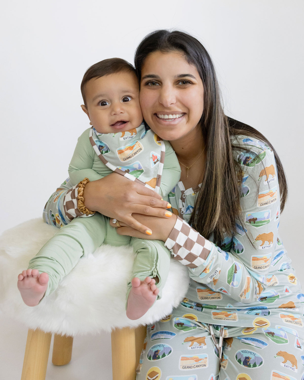 My First A National Park: Baby Bamboo Zip Onesie by Rayn’s Tiny Stitches