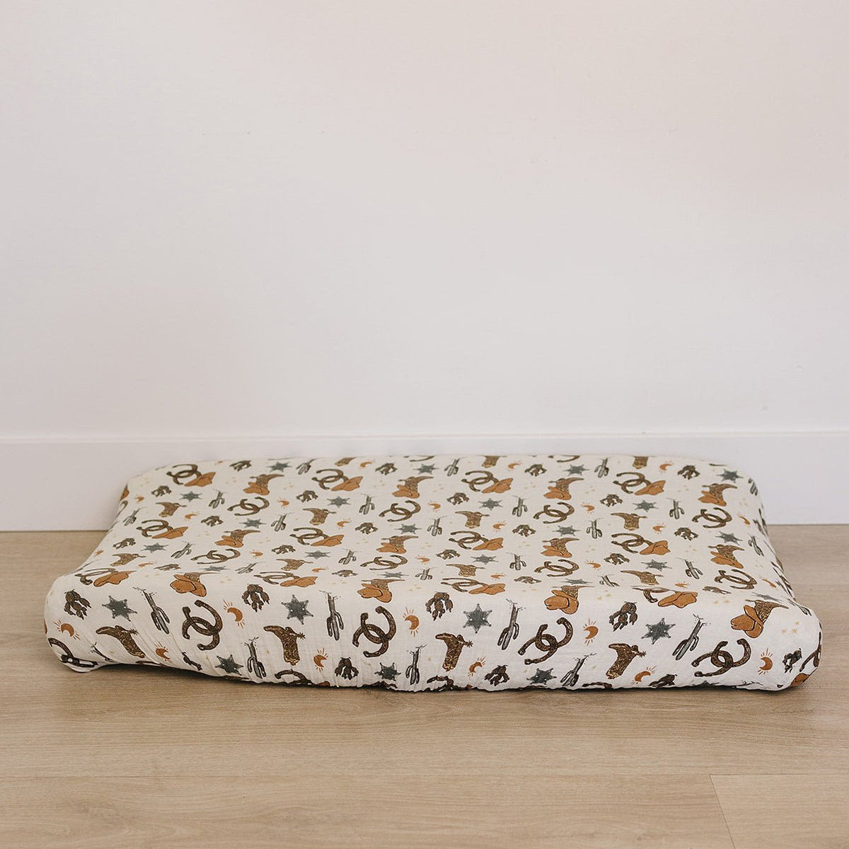 Mebie Baby Outlaw Cowboy Muslin Changing Pad Cover - 