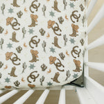 Outlaw Cowboy Muslin Crib Sheet - Throw pillow | Everetts Place