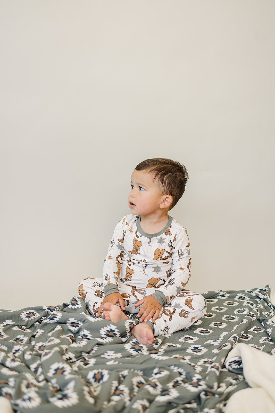 Mebie Baby Outlaw Cowboy Ribbed Bamboo Cozy Set - 