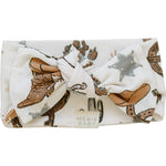 Mebie Baby Outlaw Cowboy Ribbed Bamboo Head Wrap - 