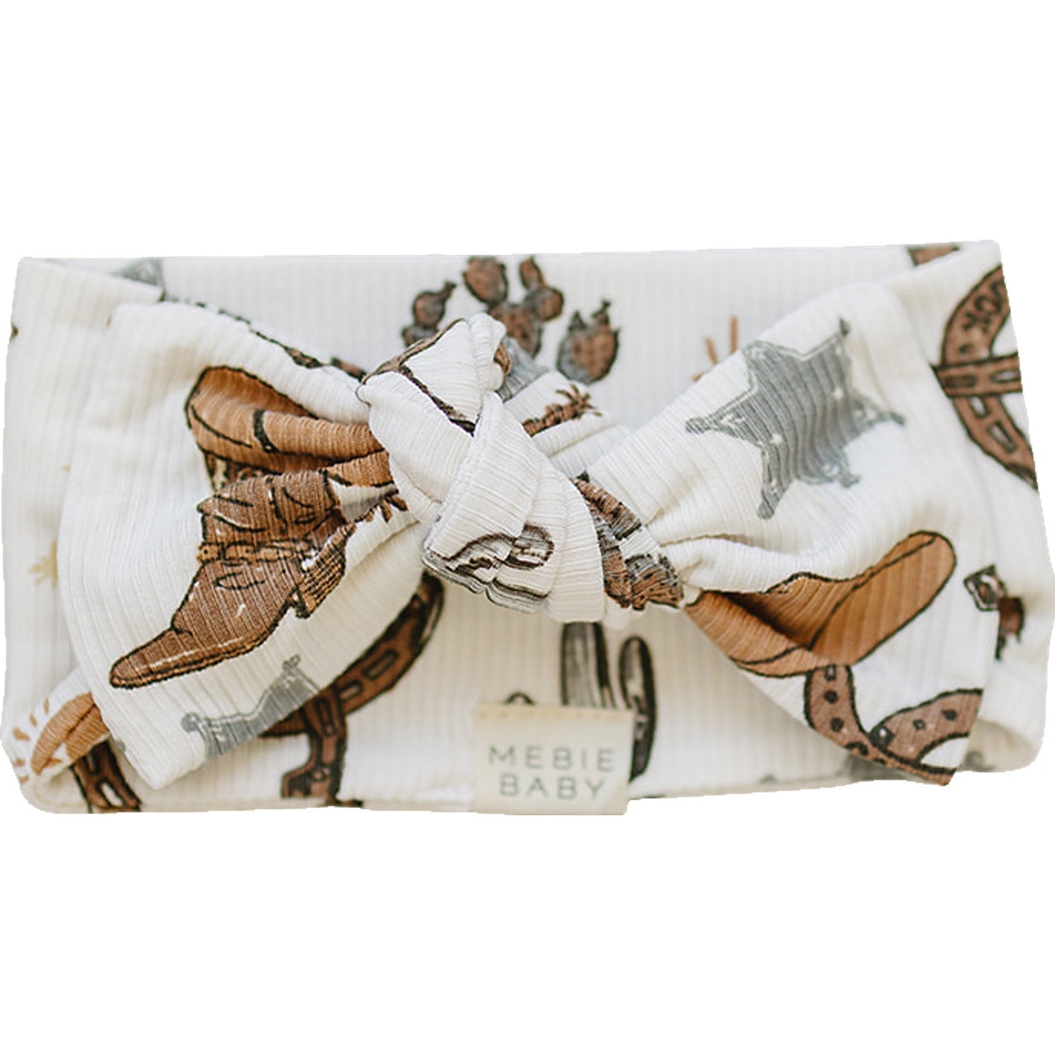 Mebie Baby Outlaw Cowboy Ribbed Bamboo Head Wrap - 