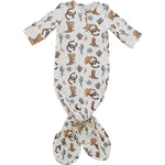 Mebie Baby Outlaw Cowboy Ribbed Bamboo Knot Gown - 