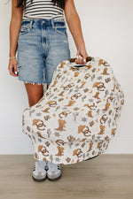 Mebie Baby Outlaw Cowboy Ribbed Bamboo Multi - Use Cover - 