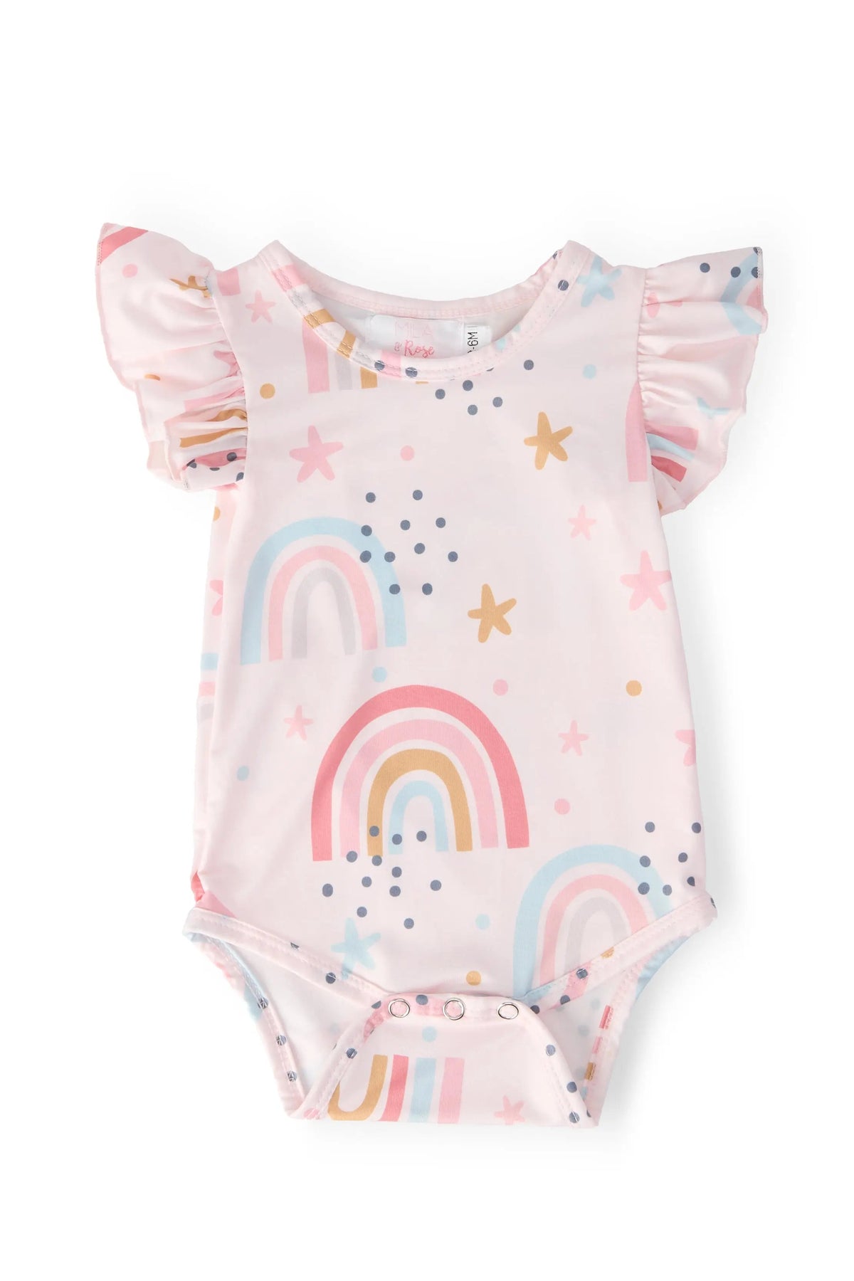 Mila & Rose ® Over the Rainbow S/S Flutter Bodysuit - 