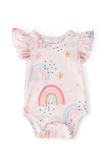 Mila & Rose ® Over the Rainbow S/S Flutter Bodysuit - 