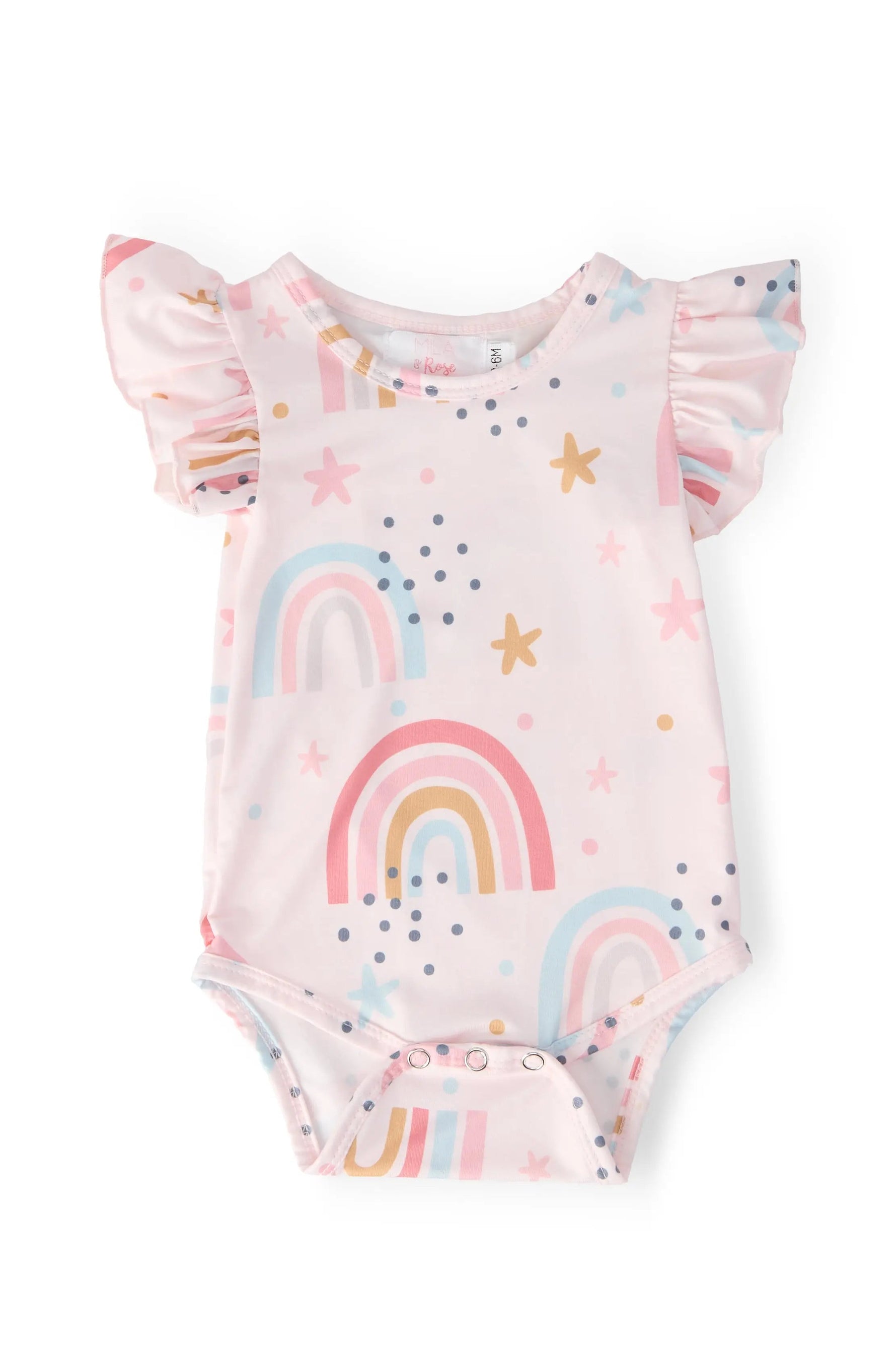 Mila & Rose ® Over the Rainbow S/S Flutter Bodysuit - 