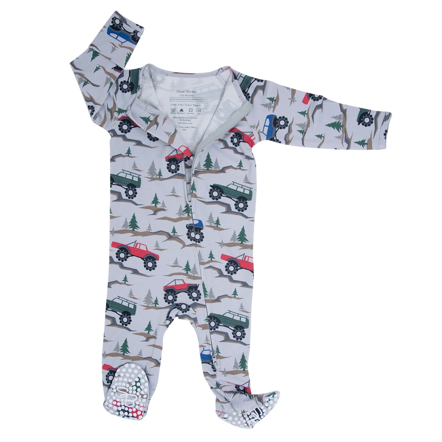 Over the River Zipper Footie Sweet Bamboo Everetts Place: Online Boutique