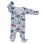 Sweet Bamboo Over the River Zipper Footie - 