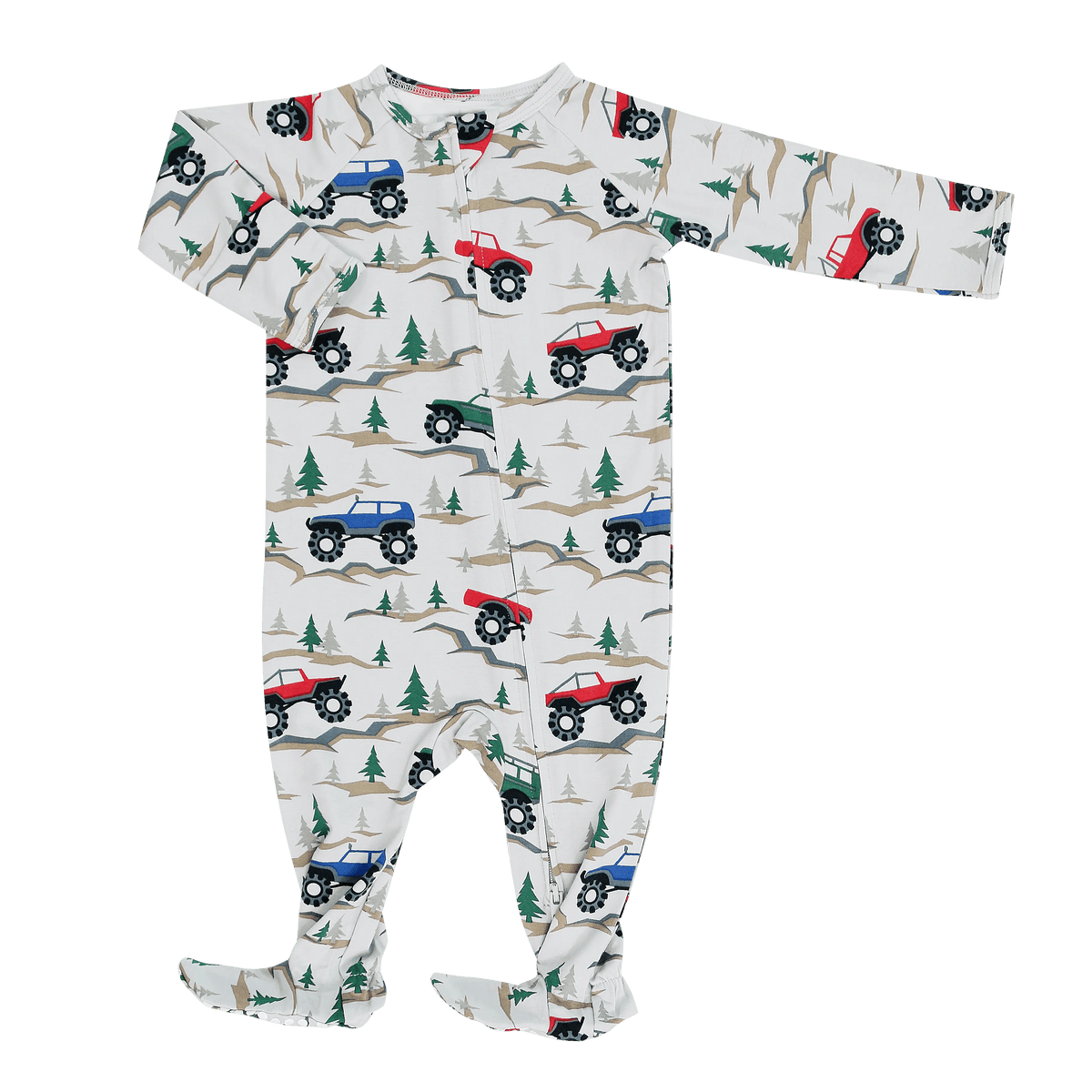 Sweet Bamboo Over the River Zipper Footie - 