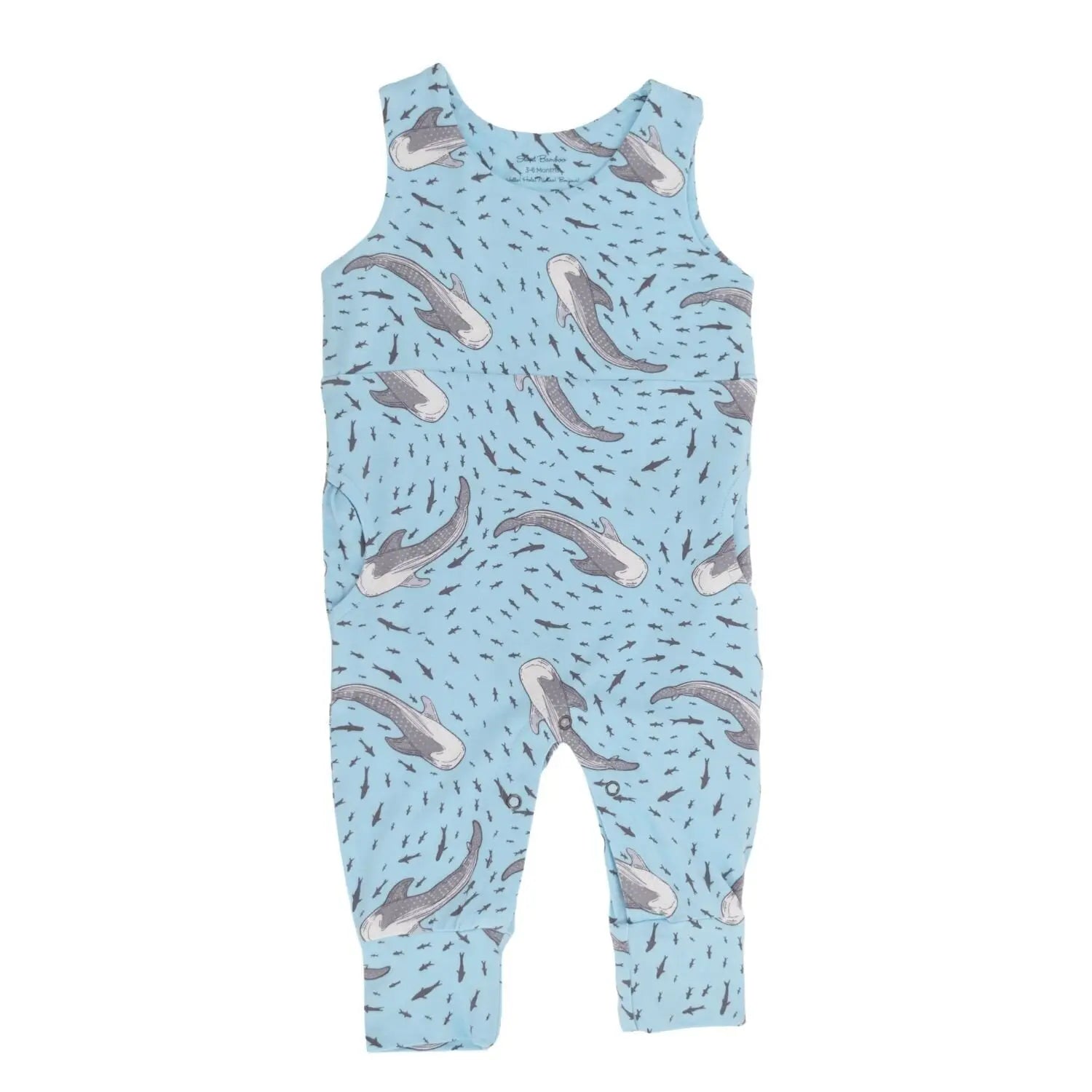Overall for Kids Comfortable Sleeveless Summer Classic with Front Snap Closure Sweet Bamboo