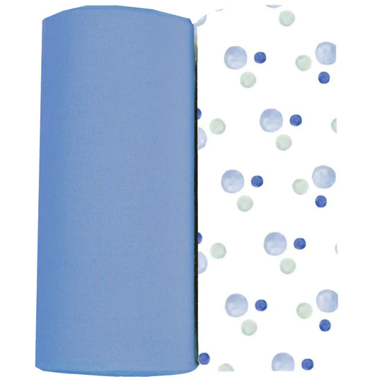 Oxford and Denim 2 Pack Swaddle Blanket Soft and Breathable for Baby 47 x 47 Inches.