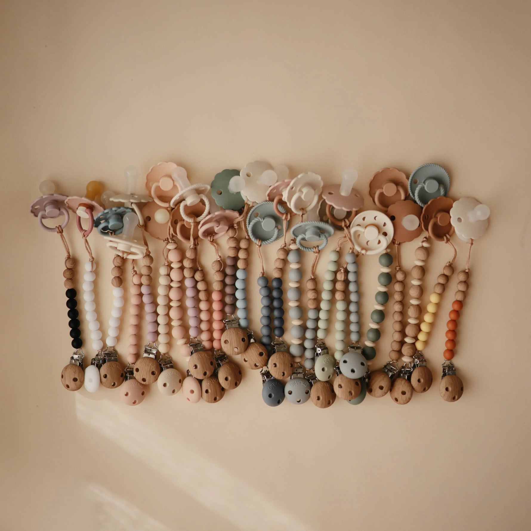 Mushie Silicone Pacifier Clip Luna Durable Food Grade Silicone Clasp for Babies - Baby & Toddler > Baby Health > Pacifier Clips & Holders Pacifier Clip