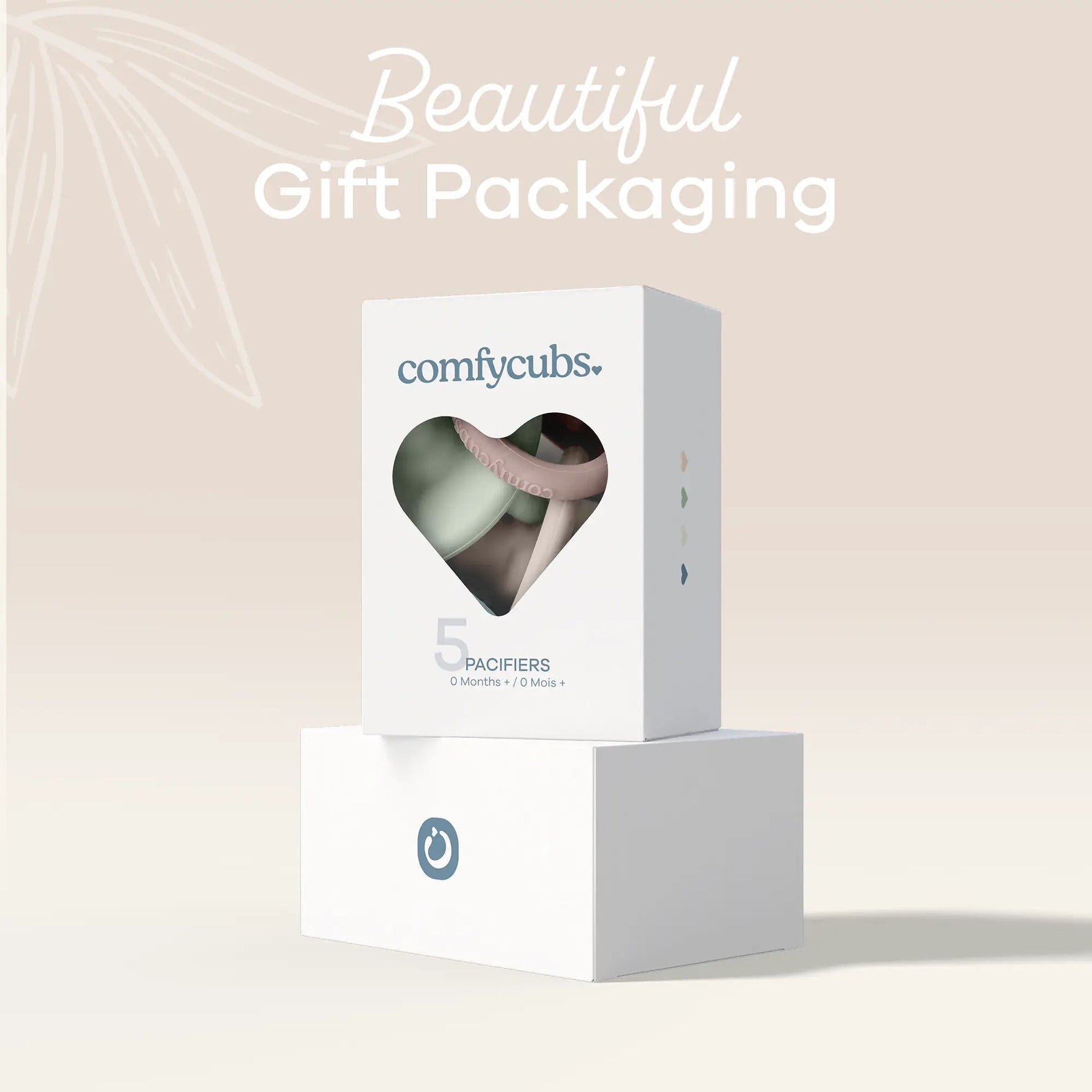 Comfy Cubs Pacifiers in Multicolor Neutral, 5 Pack - 