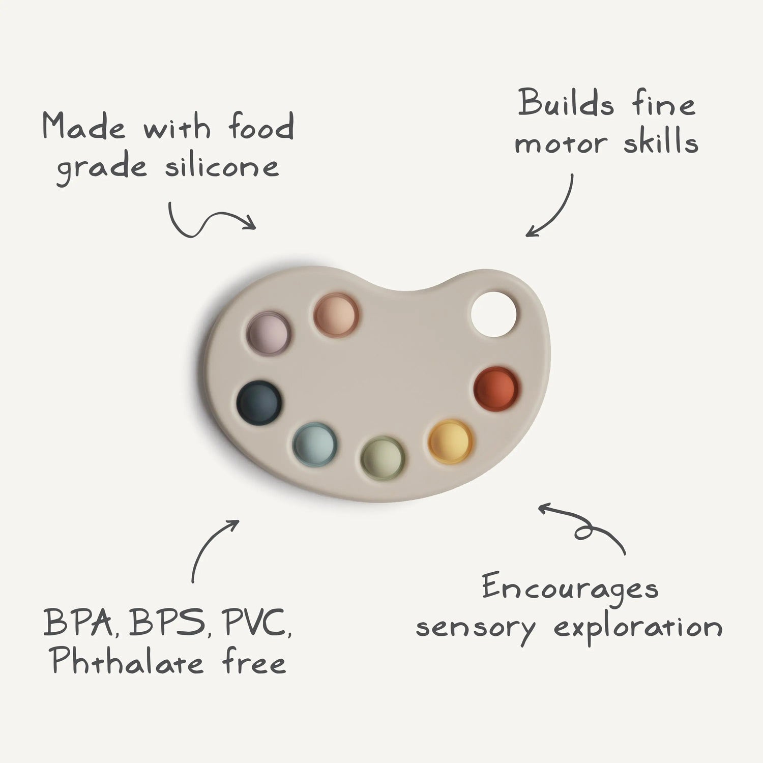 Mushie Paint Palette Press Toy - 