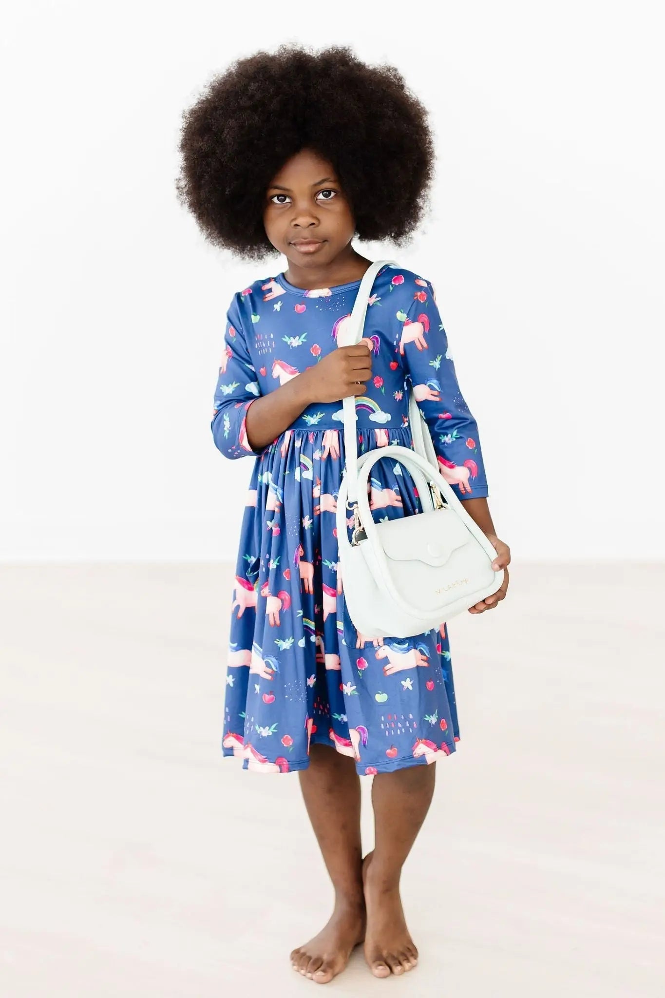 Mila & Rose ® Painted Skies 3/4 Sleeve Pocket Twirl Dress - 