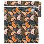 Texas Tushies Paisley Wet Bag Double Zipper Water Resistant Diaper Bag for Modern Parents - 