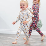 Sweet Bamboo Pajama Set with Ghosts and Pumpkins - 