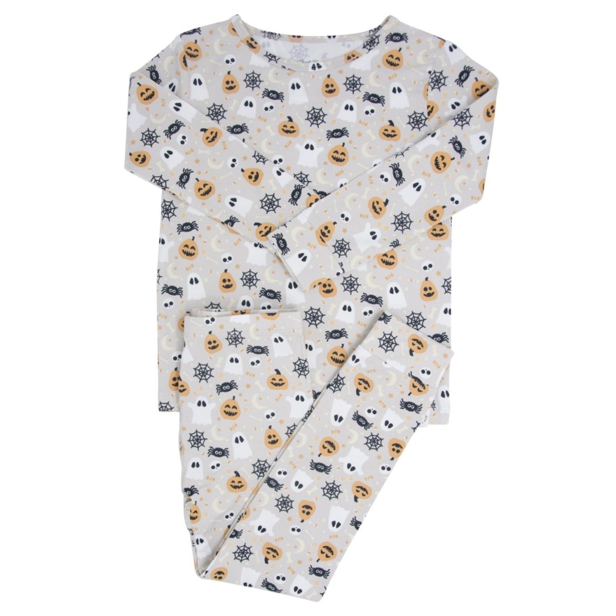 Sweet Bamboo Pajama Set with Ghosts and Pumpkins - 