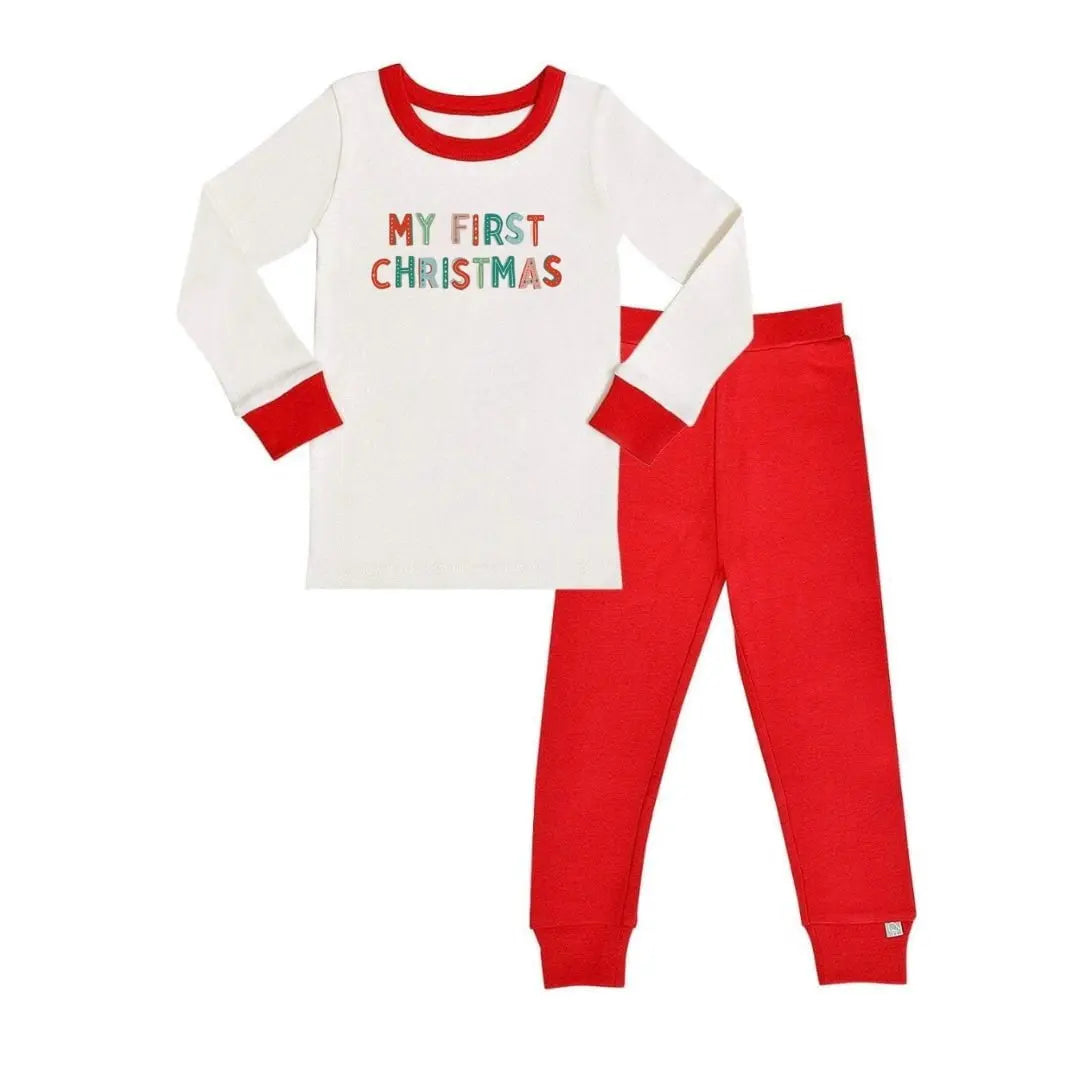 pajamas | my first christmas (baby) - Sleeve, Red, Fictional character, Child, Baby & Toddler Clothing | Everetts Place