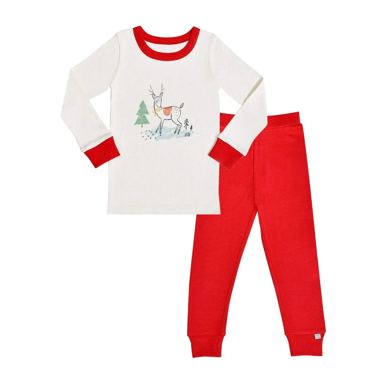 Finn Emma Reindeer Pajamas for Kids Organic Cotton Cozy Finn + Emma 