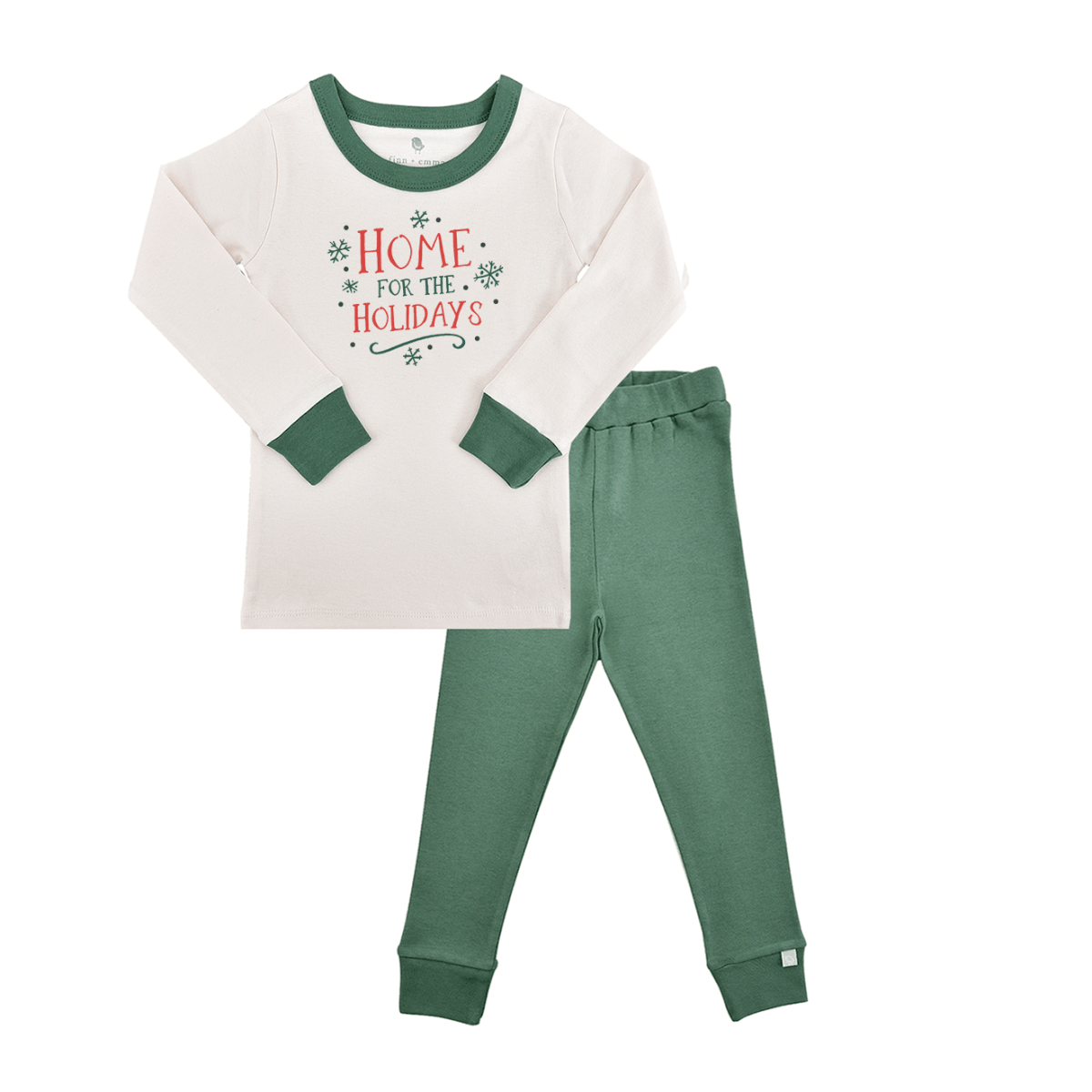 Finn + Emma pajamas | home for the holidays pine green - 