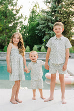 Mebie Baby Palm Tree Linen Dress for Baby by Mebie Baby Resort Wear - 