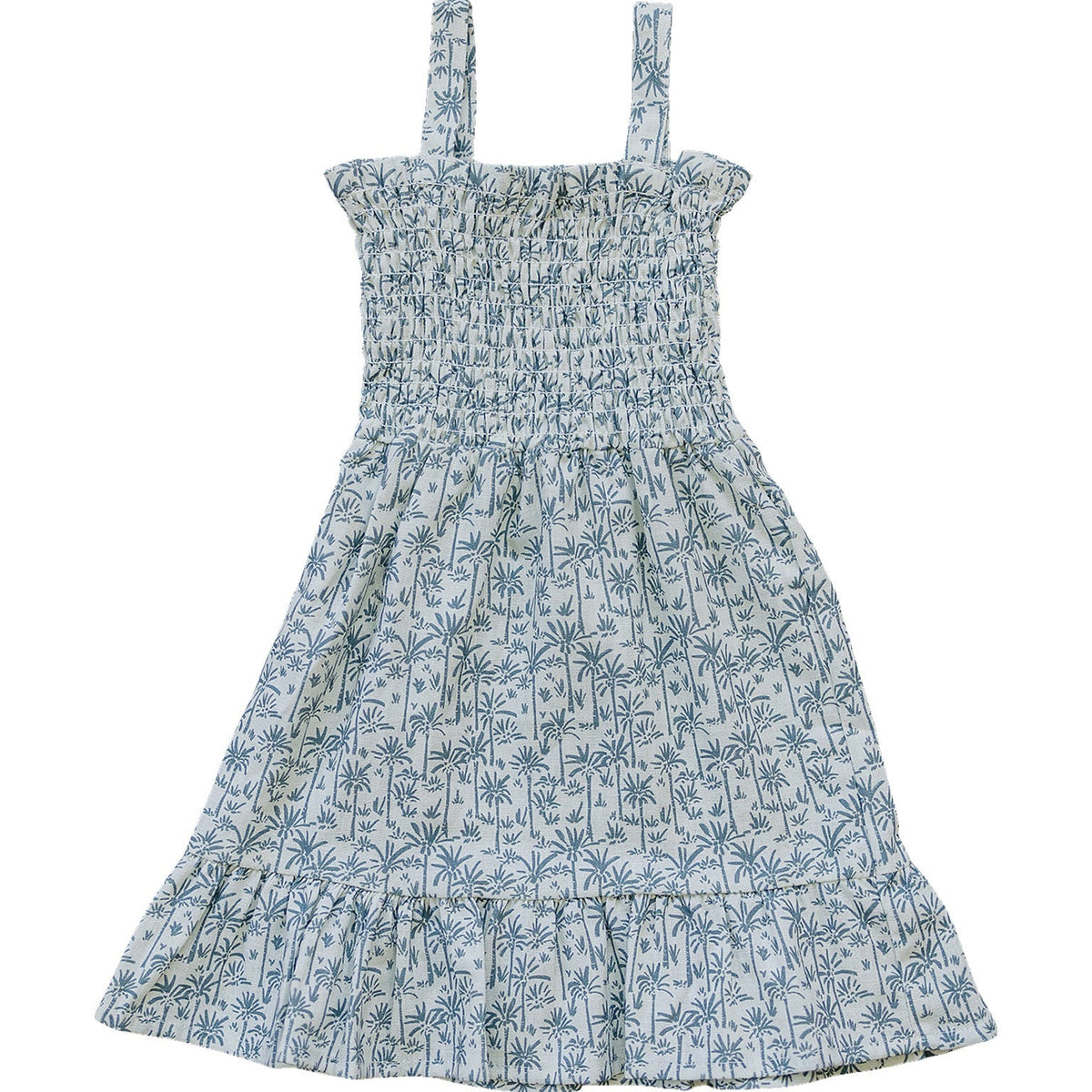 Mebie Baby Palm Tree Linen Dress for Baby by Mebie Baby Resort Wear - 