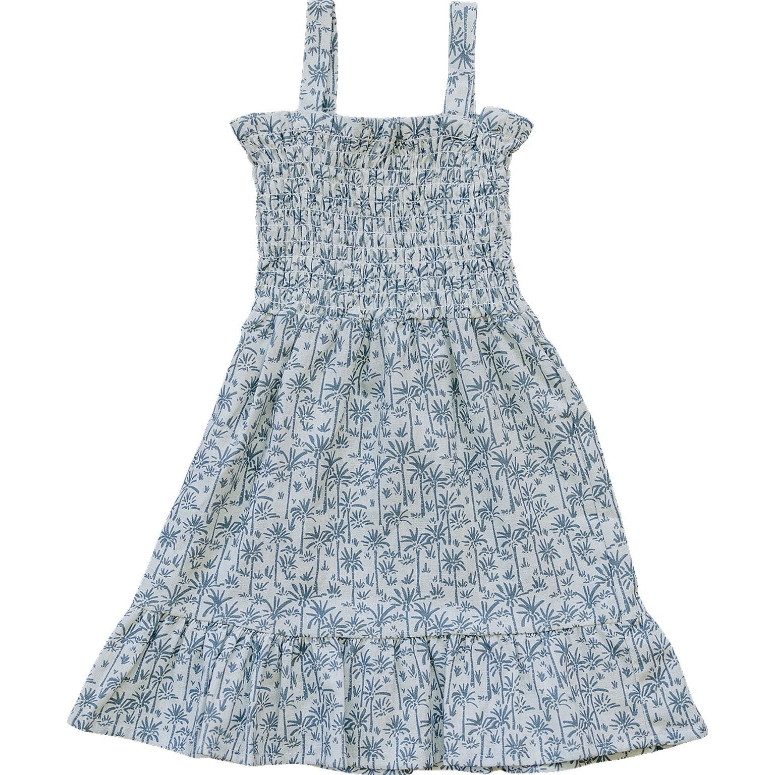 Mebie Baby Palm Tree Linen Dress for Baby by Mebie Baby Resort Wear - 