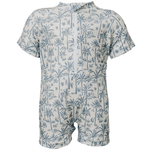 Palm Tree Zipper Swimsuit - Sleeve, Collar, Dress shirt, Button, Pocket | Everetts Place